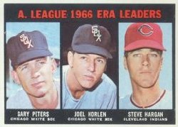 1967 Topps Baseball Cards      233     AL ERA Leaders-Gary Peters-Joel Horlen-Steve Hargan